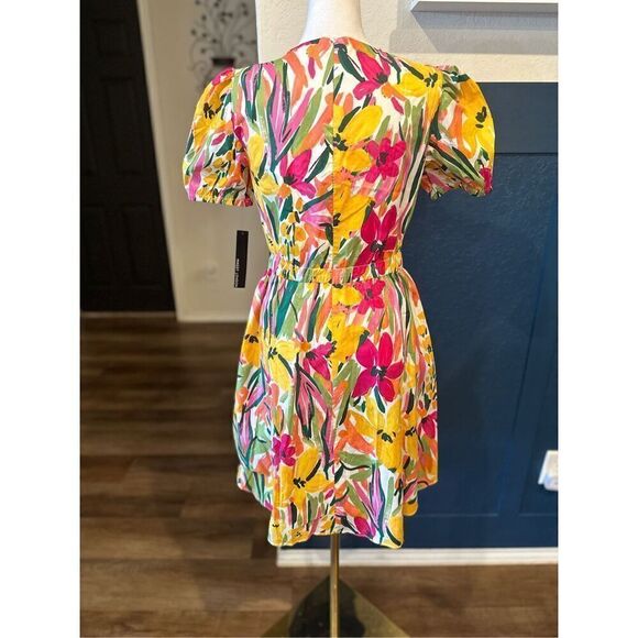 Maggy London Short Puff Sleeves A-line Pockets - Picture 3 of 9